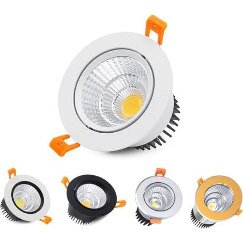 Super Bright Recessed LED Dimmable Downlight COB 7W 9W 12W 15W18W 20W 25W 35W LED Ceiling Spot Light AC 110V 220V