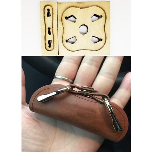 Japan Steel Blade Rule Die Cut Steel Punch Keys Bag Key Ring Cutting Mold Wood Dies for Leather Cutter for Leather Crafts