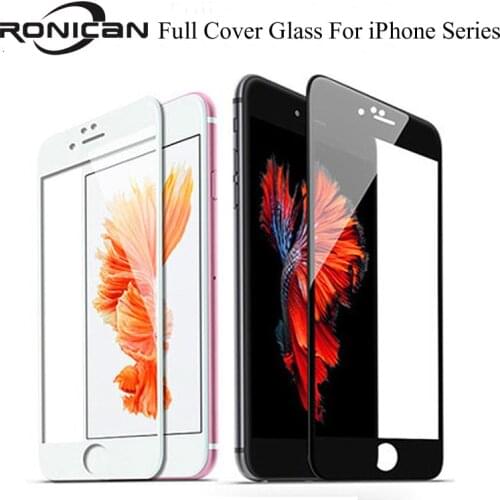 3D 9H Full Coverage Cover Tempered Glass For iPhone 6 6s 7 8 Plus 5 5S SE Screen Protector Protective Film on iPhone X XS Max XR
