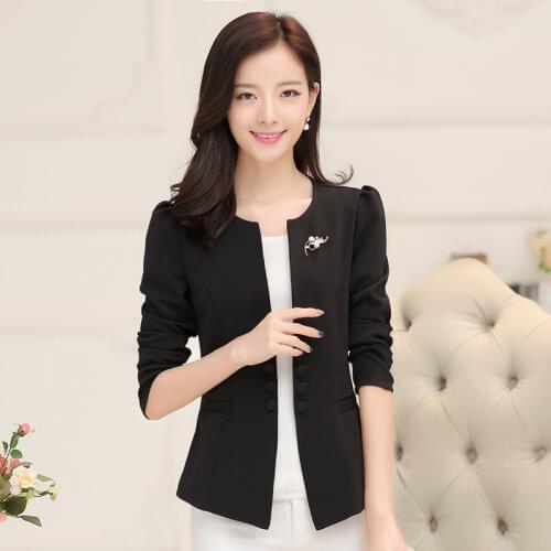 Womens blazer 2020 new spring and autumn female suit coat fashion slim suit jacket plus size L-5XL Office Lady Blazers SWREDMI