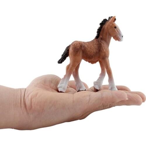 1PC Lovely Shire Horse Models Kids Cheap Toys Birthday Gifts Collections Decorations DIY