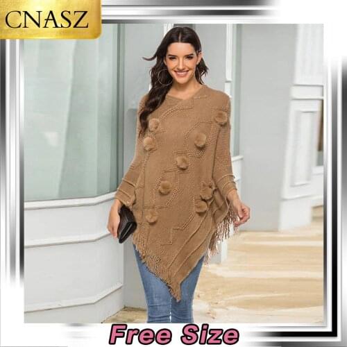 2019 New Latest Muslim V-Neck Islamic Dubai stitching Hair Ball Tassel Knit Cape Turkey Moroccan Oman Fashion Elegant Clothes