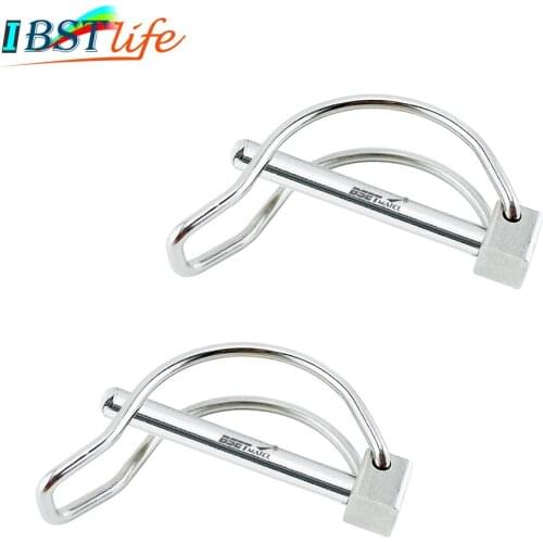 2X Stainless Steel 316 Quick Lock Release Trailer Towing Coupler Safety Pin Bicycle Stroller Cargo Stage leg Hitch Hook Clip