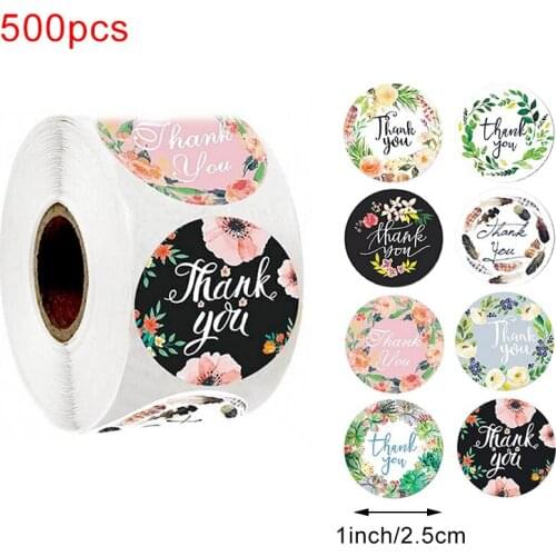 500PCS "Thank You For Your Order"Sticker For Envelope Sealing Labels Sticker Black Pink Gold Sticker Stationery Supply