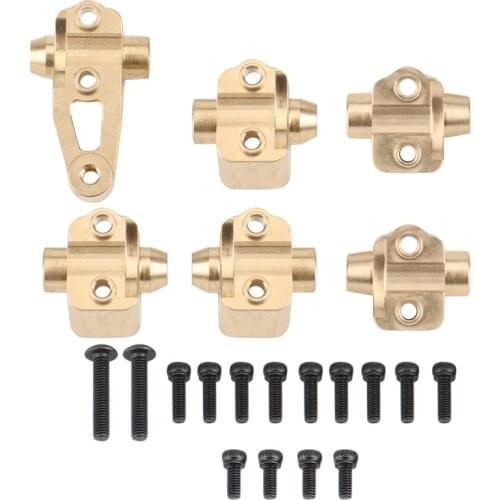 6Pcs Brass Front Rear Axle Lower Shock Mount Suspension Links Stand for 1/10 RC Crawler Car Traxxas TRX6 Upgrade Parts