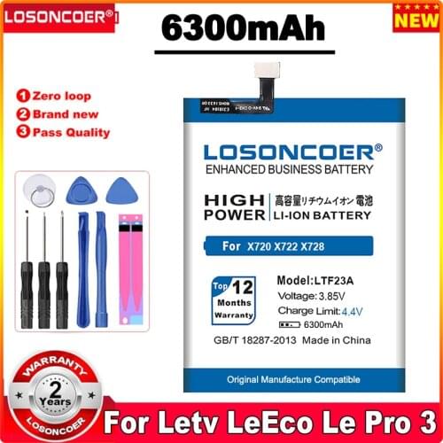 6300mAh LT633 LTF26A LTF23A LTF21A LTH21A Battery For LeEco Letv Le MAX 2 X821 X820 X822 1 Max X900 Pro 3 X650 X728 X720 X722