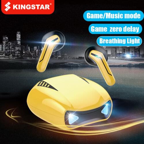 KINGSTAR Wireless Gaming Headset Low Latency TWS Bluetooth Earphones Sports Waterproof Headphones Gamer Earbuds For Smart Phone