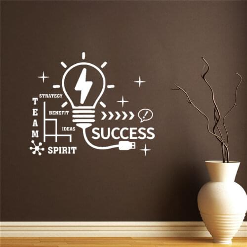 Office Study Room Motivational Success Wall Sticker Decal Colorful Baby And Kids Room Decor Glass Door Refrigerator DW20265