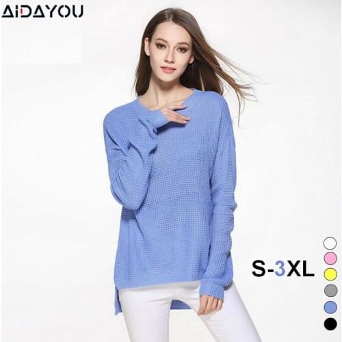 Maxi sweater For Women Long sleeve hem pullovers loose plus size knitted Ribbed Knit Cami Crop Top ouc1525