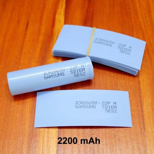 100pcs/lot Lithium battery skin insulation film 18650 battery special PVC plastic heat shrinkable tube shrink film 2200MAH
