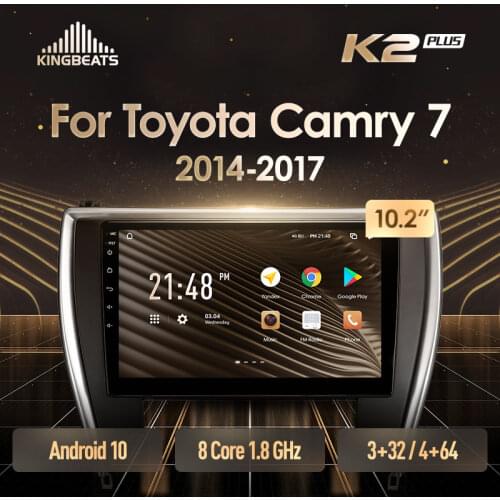 KingBeats Android 10 Octa-Core head unit HU 4G in Dash Car Radio Multimedia Video Player Navigation GPS For Toyota Camry 7 XV 50 55 2014 - 2017 no dvd 2 din Double Din Android Car Stereo 2din