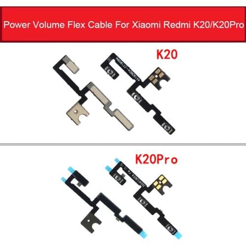 Volume & Power Button For Xaiomi K20 K20 PRO K20PRO Switch On/off Power Control Flex Ribbon Cable Replacement Repair Parts