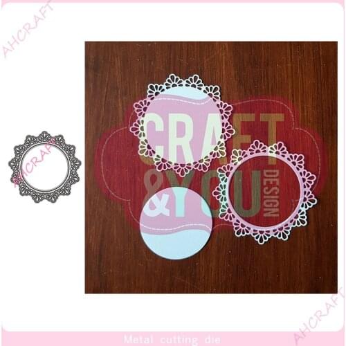 Round Lace Frame Metal Cutting Dies for DIY Scrapbooking Photo Album Decorative Embossing PaperCard Crafts Die2021