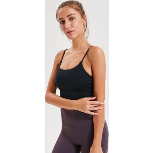 Camisole Breathable Fitness Clothing New Yoga Top With Chest Pads Gathering Stereotypes T Shirt Women Backless Sexy Sports Bra