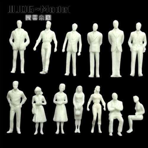 Wiking N scale100 model miniature white figures Architectural model human scale HO model ABS plastic peoples