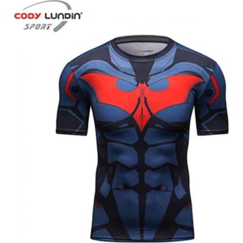 Cody Lundin Mens Quick Dry Tank Top Running Shirt Compression Tights Gym Short Sleeve Rashgard T-Shirt 2021 New Warrior Pattern