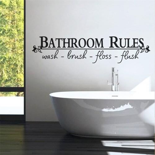 English Sticker Bathroom Glass Vanity Letter Waterproof Adhesive Wall Stickers Home Decoration HG-WS-1786