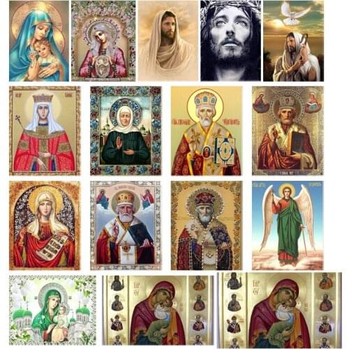2021 New 5D Character Religious Full Square/Round Diamond Painting Sticker Diamond DIY Embroidery Home Decoration Mosaic Gifts