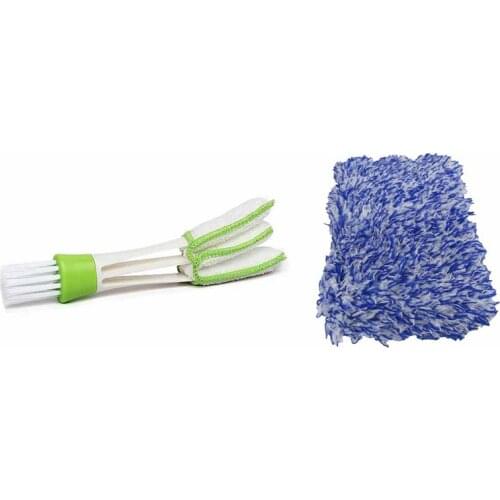 Plastic Car Air Conditioning Vent Blinds Cleaning Brush with Car Soft High Density Cleaning Super Soft Car Wash Cloth