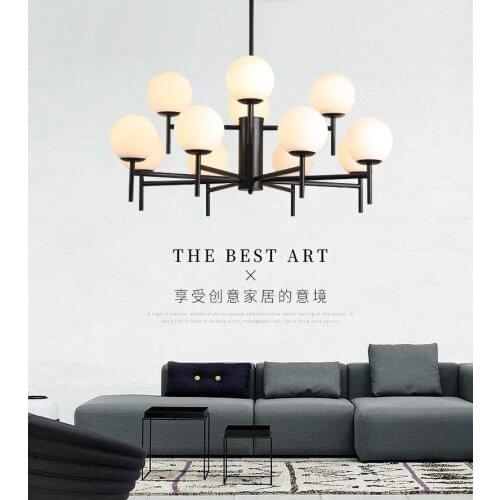 Simple and modern led living room atmosphere home dining room personality Nordic bedroom lighting home chandeliers