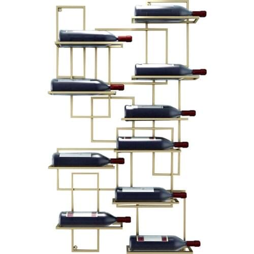 Simple Modern 10 Bottle Red Wine Rack Wall Mount Hanging Living Room Wine Cabinet Screen Display Rack Creative Hanging Wine Rack