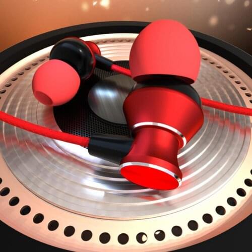 In-ear Wired Noise Cancelling Dynamic Bass Earphone Music Metal Computer Universal Wire-controlled Game Headphone 3.5mm