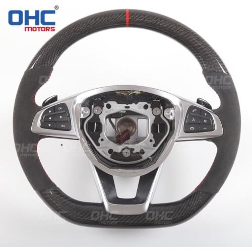 100% Real Carbon Fiber Steering Wheel compatible for MB W205,S205 S213,W213 X156 C117,X117 W218,X218,C257 C E GLA CLA CLS