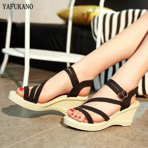 2020 New Women Sandals Summer Wedges Gladiator Sandals Women High Heel Sandals Beach Shoes Fashion Casual Sandals