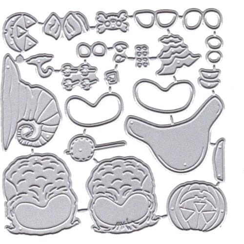 Happy Halloween Owl Metal Cutting Dies Stencil DIY Scrapbooking Album Stamp