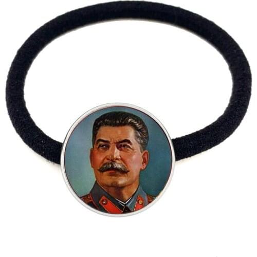 Soviet USSR Stalin Lenin Hairbands Classic Red Star Hammer Sickle Communism Emblem CCCP Glass Cabochon Hair Jewelry For Women
