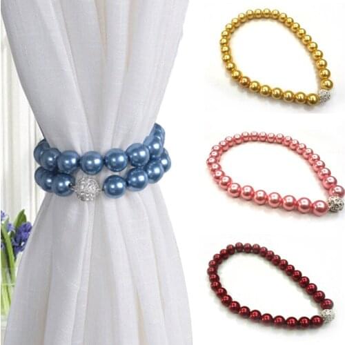 Modern Simple Curtain Bandage Pearl Magnetic Curtain Clip Tiebacks for Curtains Curtain Decorative Accessories Home Room Decor