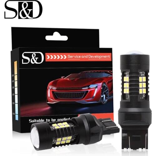 2pcs 1200Lm T20 W21W LED WY21W W21/5W 7440 7443 SRCK LED Bulbs T25 3157 p27/7w Auto Lamp White Red Amber Car Light LED 12V - 24V