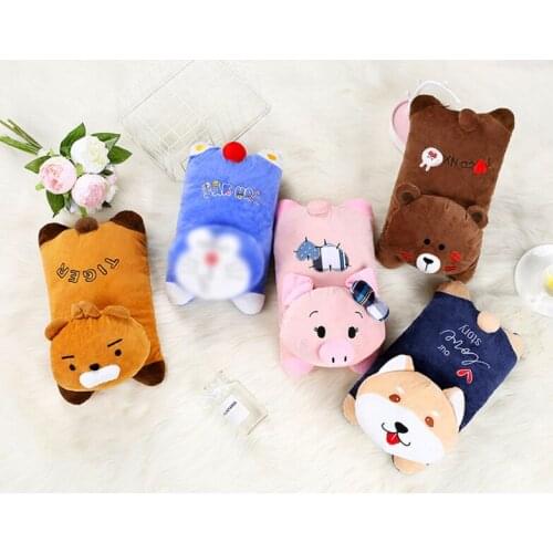 Warm Christmas flameproof hot cartoon pack thermos bottle lovely plush warm hand treasure