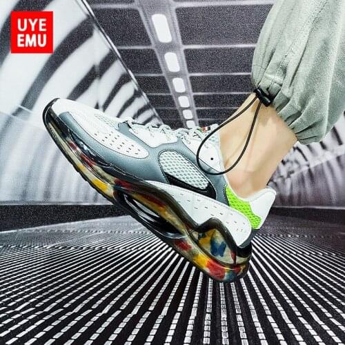 UYEEMU Mens Shoes Summer 2021 New Mesh Sports Breathable Thin Section Adolescent All-Match Casual Trend Running Shoes Size39-44