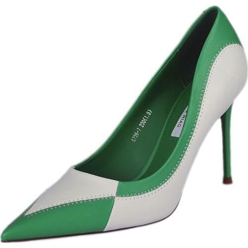 Women High Heeled Shoes Fashion Pumps New Ultra-high Heel Ladies Shoes Mixed Color Nightclubs Plus-size