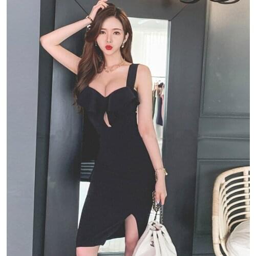 Fashion Summer Vintage Casual Tank Midi Party Club Dress Ladies Streetwear Elegant Sleeveless Sexy Hollow Bodycon Vacation Dress