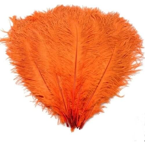 10pcs/lot 15-70CM orange ostrich feather stage costume wedding decoration feathers supplies Carnival dancer decoration plumage