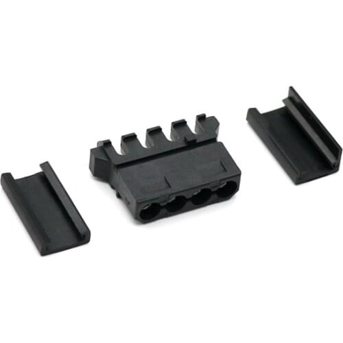 Angitu 10pcs/lot Crimp Molex 4pin Power Connector With end cap