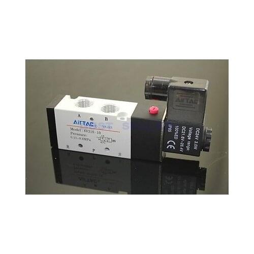 1x 4V310-10 5Ports2Position Single Solenoid Pneumatic Air Valve 3/8" BSPT DC24V