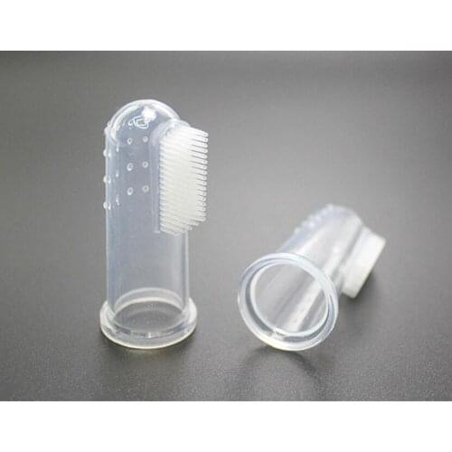 200pcs/lot Silicone Pets Toothbrush Soft Finger Tooth Brush for Dogs Cats and Other Pets