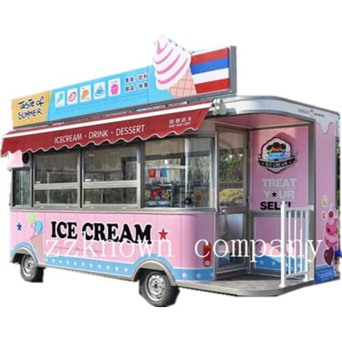 5m Electric Food Truck Mobile Kitchen Catering Trailer Street Ice Cream Fast Food Cart for Sale