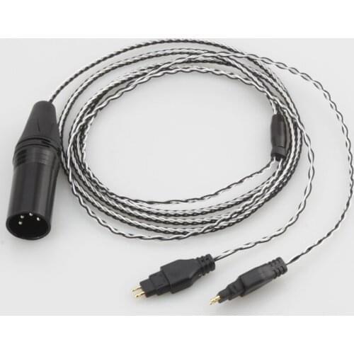 Audiocrast BW819AG OCC Silver plated Headphone cable XLR 4Pin to Upgrade Headphone Cable for HD650/HD565/HD580/HD600/HD660S/HD25