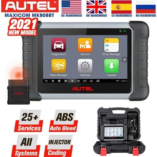 Autel MaxiCOM MK808BT OBD2 Scanner Car Diagnostic Tool Diagnosis Functions of EPB/IMMO/DPF/SAS/TMPS PK Launch X431 MK808TS