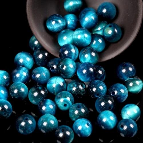 Wholesale Natural Blue Tiger Eye Stone Beads Round Loose Spacer Beads For Jewelry Making 4/6/8/10/12mm DIY Bracelet Handmade