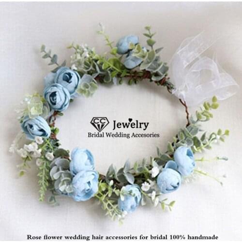 CC Wedding Crown Tiara Wreath Party Beach Accessories for Women Bridal 100% Handmade Seaside Hairwear Fashion Jewelry DIY mq046