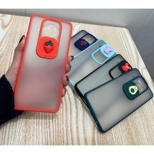 3D DIY cute Fruit Phone Case for xiaomi MI 10T Lite 10T Pro 10t Slide Camera Lens Protection Case for xiaomi 10t lite 10t cover