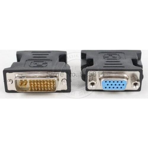 By dhl or fedex 1000pcs High qulity DVI-I 24+5 Male to HD 15 Pin VGA SVGA Female Video Card Monitor LCD Converter Adapter