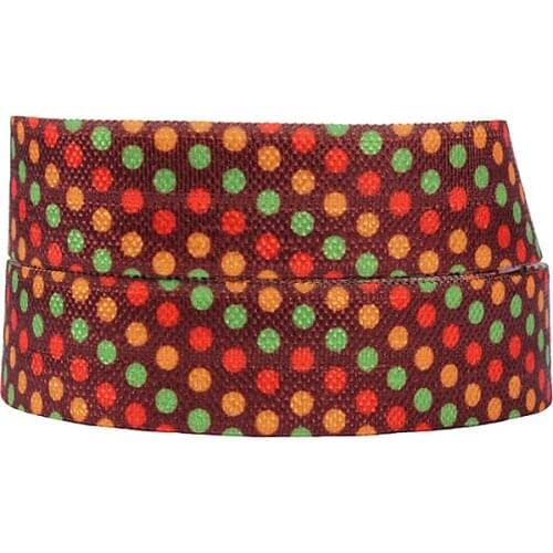 FLRA FOE Colorful dots printed elastic ribbon hair ties