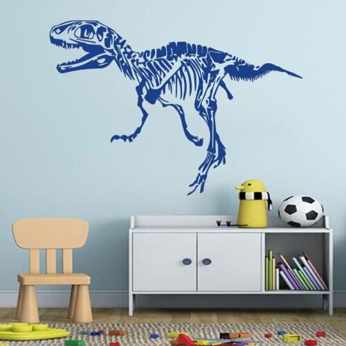 Skeleton Tyrannosaurus T-REX Decals Animal Dino Dinosaur Kids Room Bedroom Decor Removable Vinyl Wall Sticker cx328