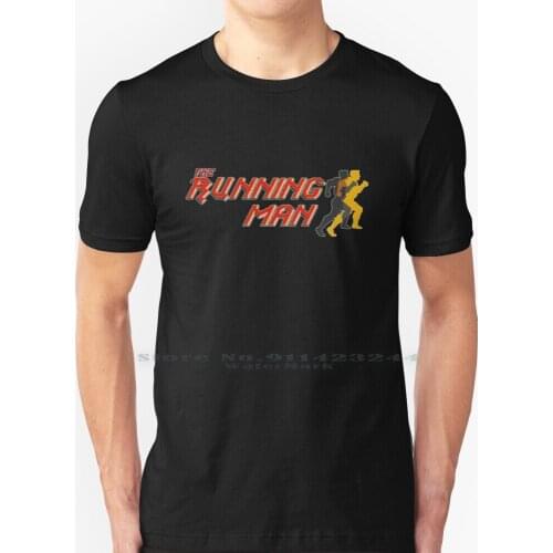 The Running Man T Shirt 100% Pure Cotton Arnold Schwarzenegger Arnie Oak Schnitzel Terminator Commando Conan Total Recall